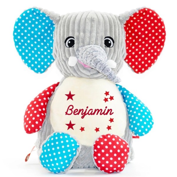Stofftier Elefant bestickt mit Namen